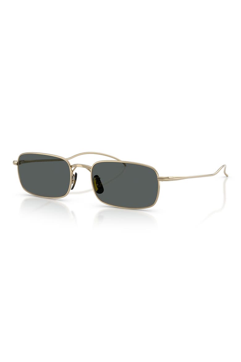 TK-14 53mm Polarized Rectangular Sunglasses, Alternate, color, GOLD / MIDNIGHT EXPRESS POLAR