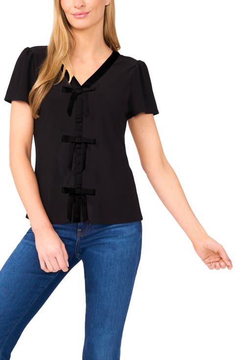 Bow Detail Satin Top