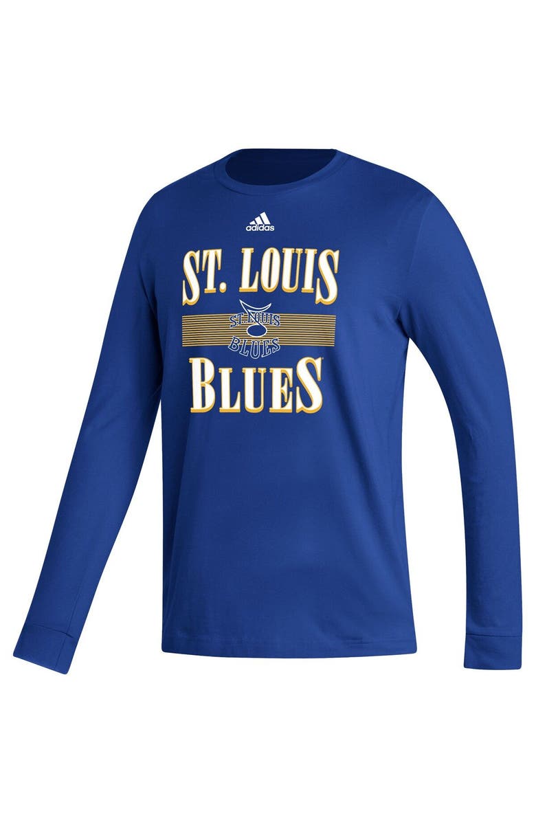 adidas Men's adidas Royal St. Louis Blues Reverse Retro 2.0 Fresh Playmaker Long Sleeve T-Shirt, Alternate, color, 