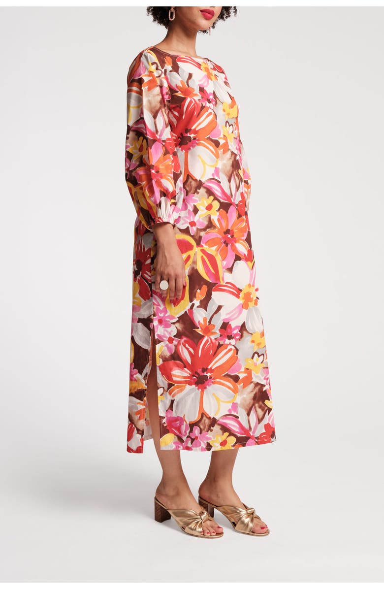 Frances Valentine Minnow Maxi Dress Fireflower Cotton Poplin, Alternate, color, 