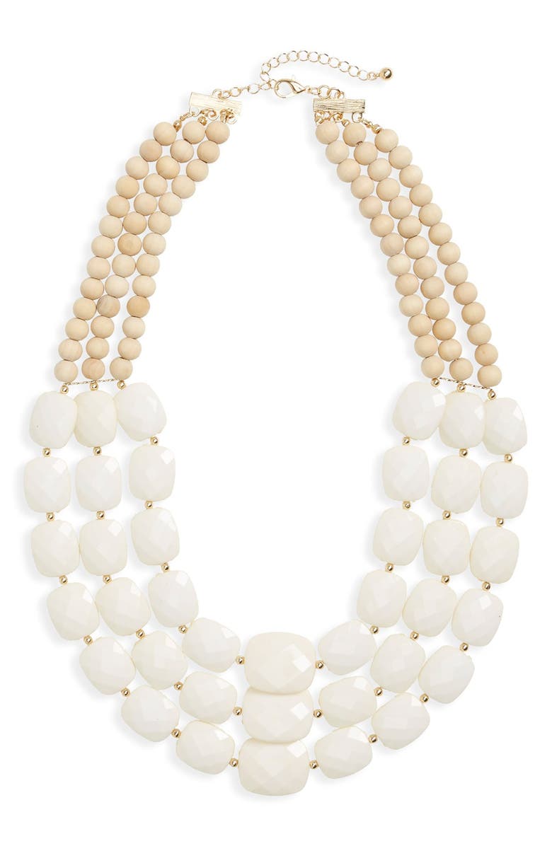 NATASHA Tasha Multistrand Statement Necklace, Main, color, 