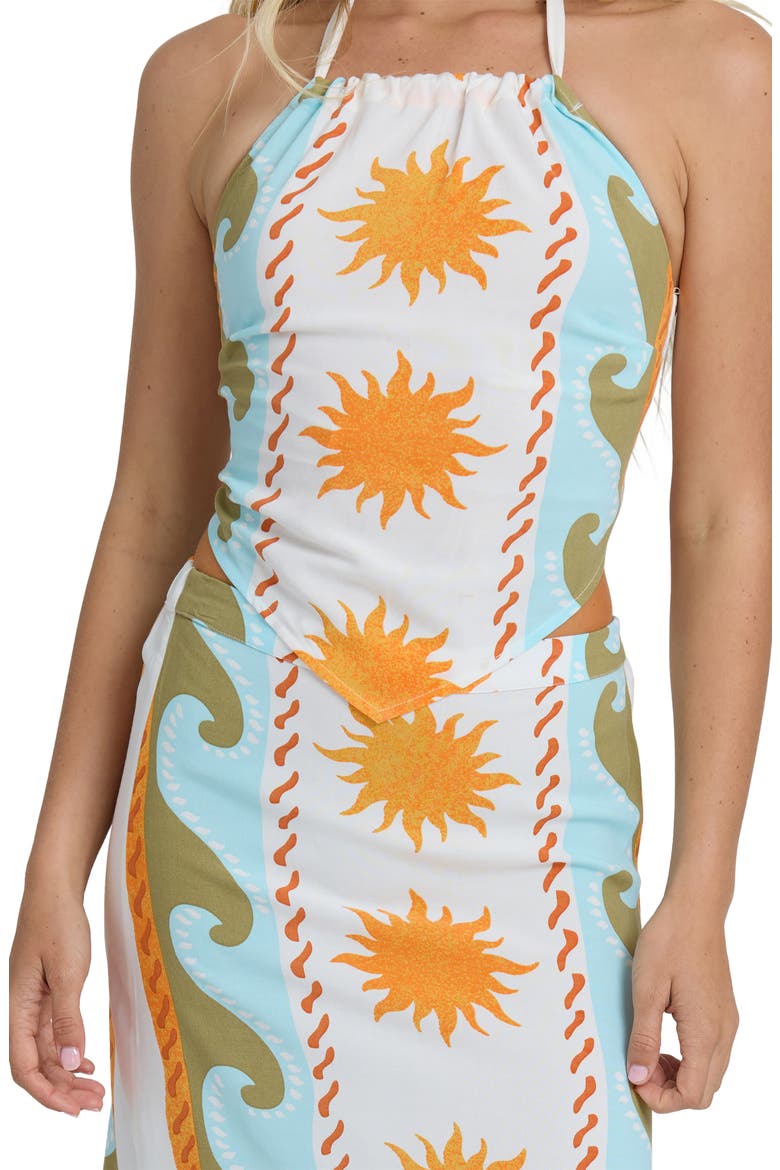 Tides Call Cotton Blend Midi Skirt, Alternate, color, SALT CRYSTAL