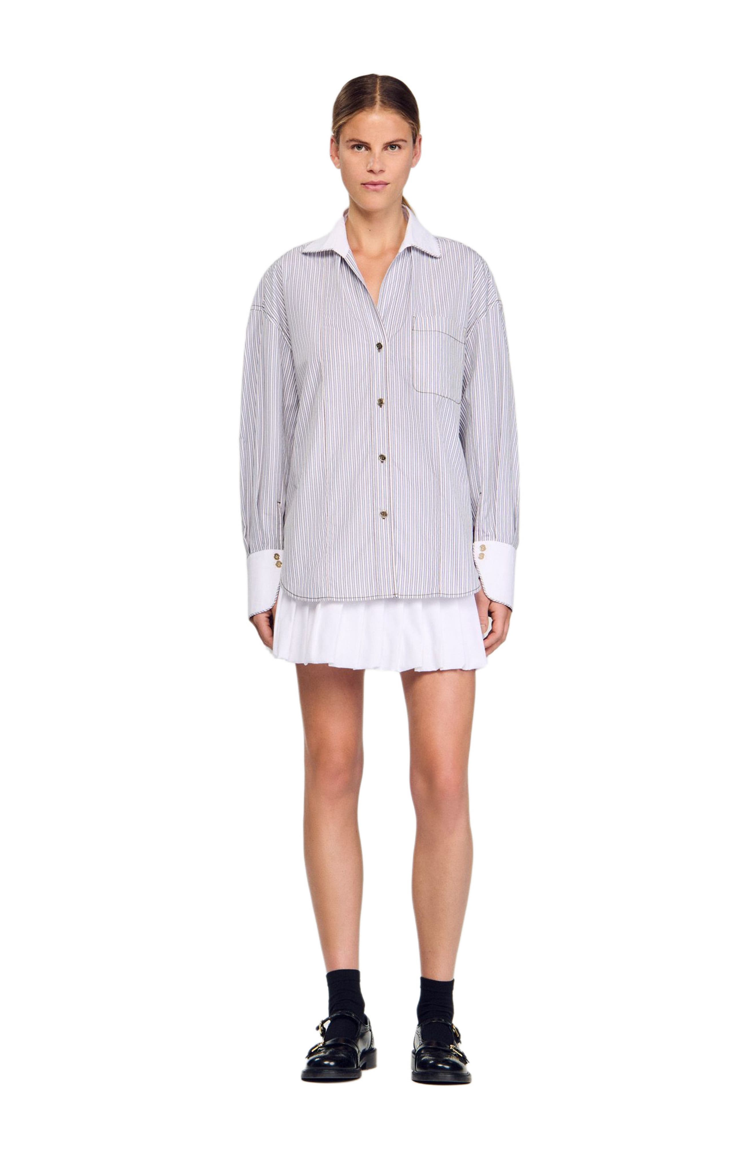 Oversized striped shirt - image 2