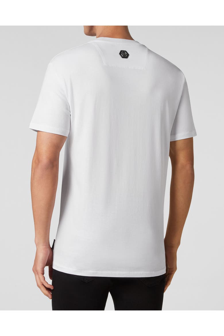 T-Shirt Round Neck Chrome Men, Alternate, color, white