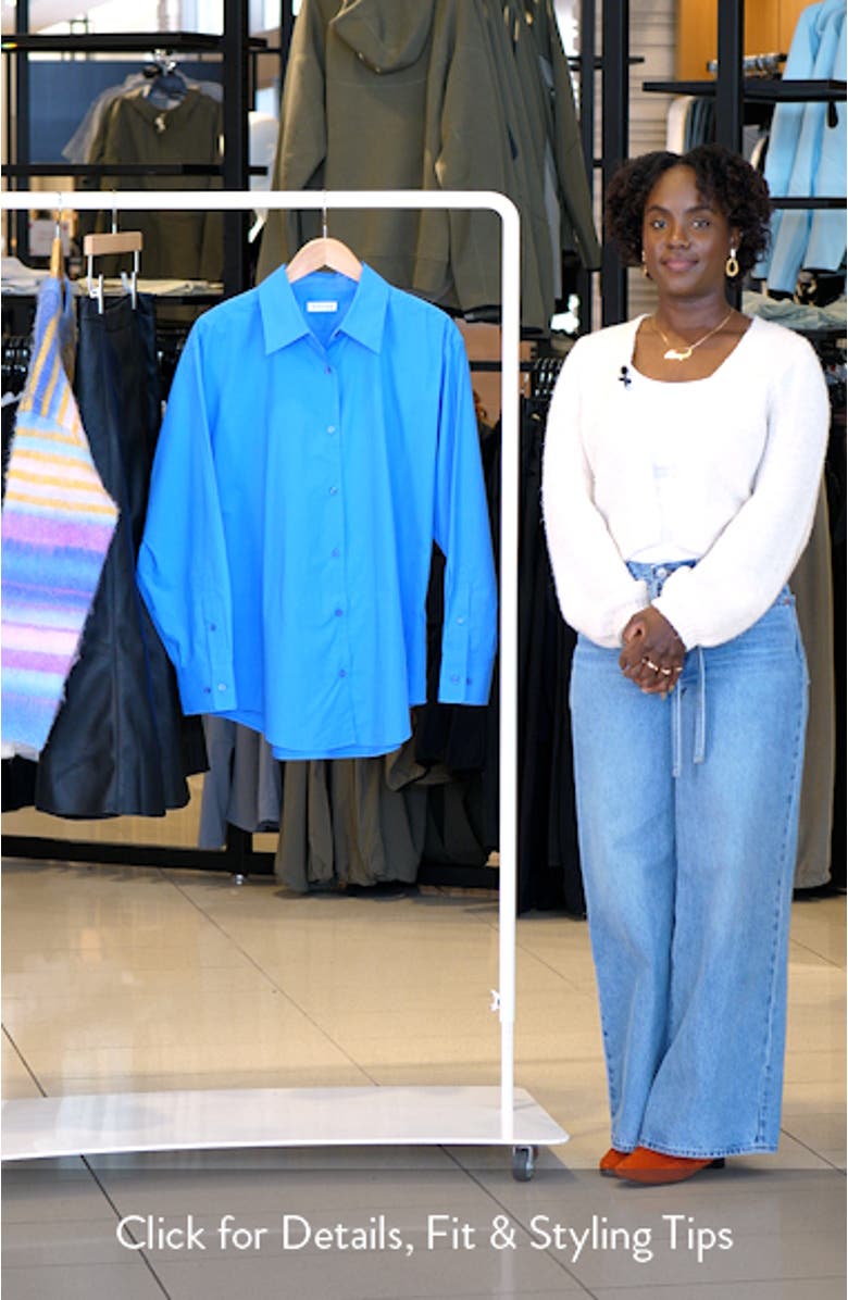 Cotton Poplin Button-Up Shirt, sales video thumbnail