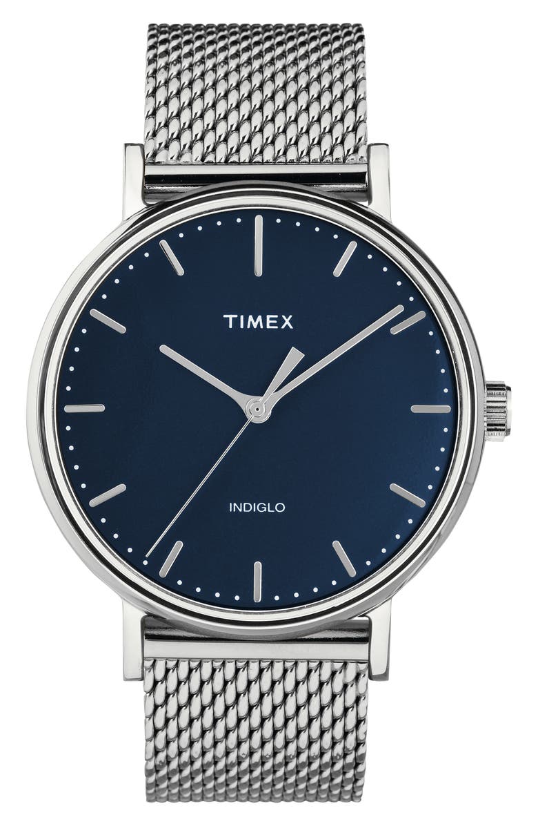 Timex<sup>®</sup> Fairfield Mesh Strap Watch, 41mm, Main, color, 