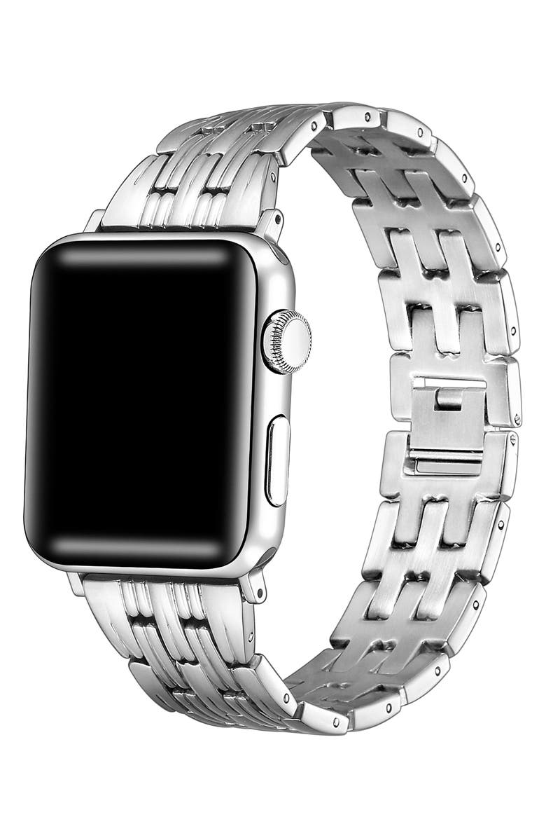 The Posh Tech Stainless Steel Apple Watch<sup>®</sup> Watchband, Alternate, color, Silver