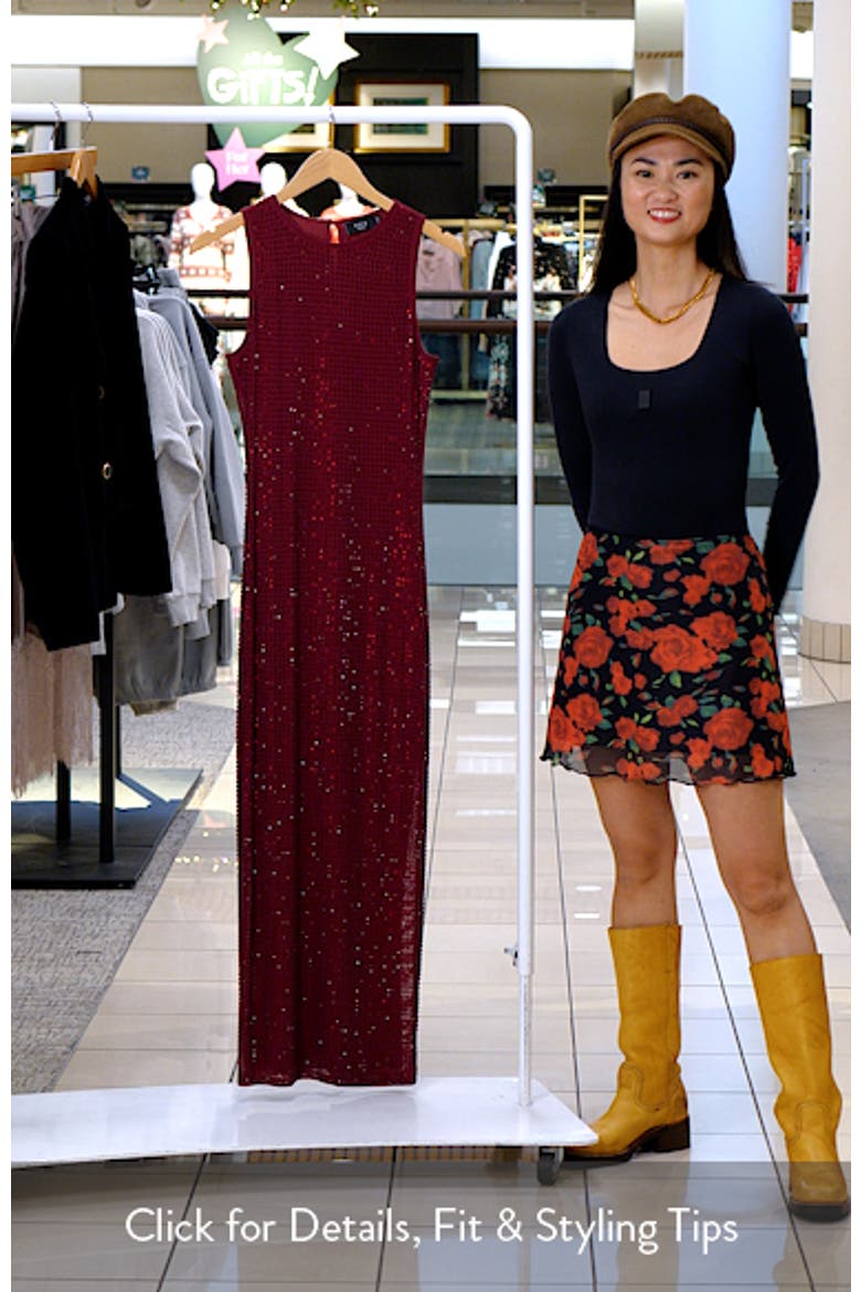 Rhinestone Detail Mesh Dress video