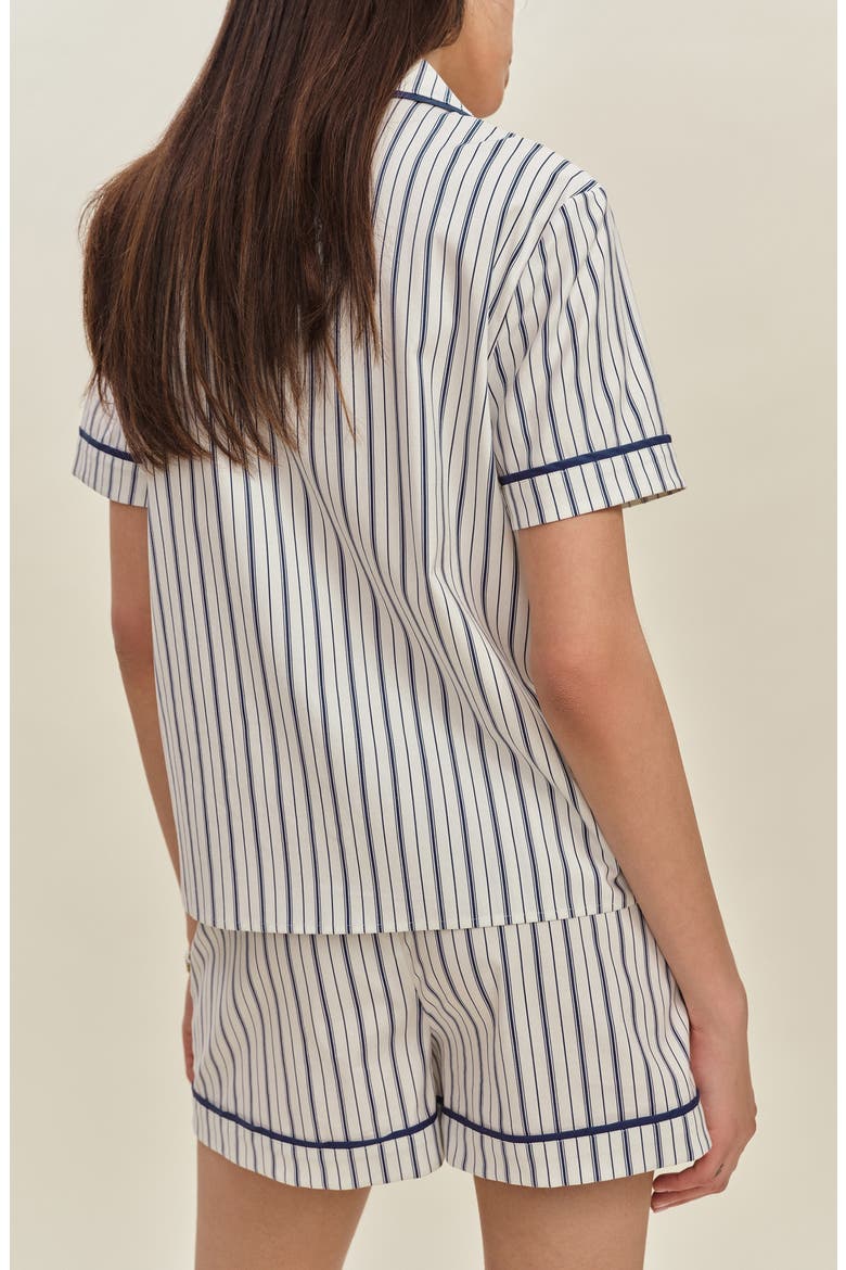 Blair Stretch Organic Cotton Short Pajamas, Alternate, color, SUMMER DAY STRIPE
