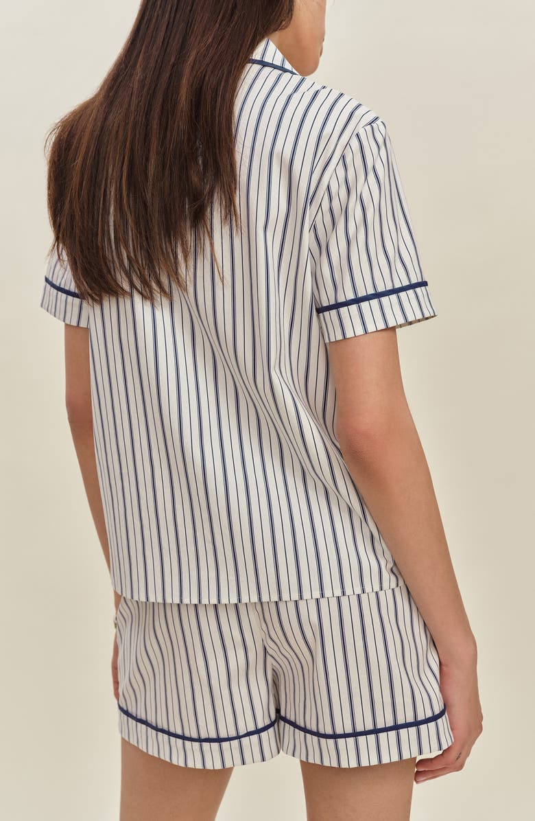 Reformation Blair Stretch Organic Cotton Short Pajamas, Alternate, color, Summer Day Stripe