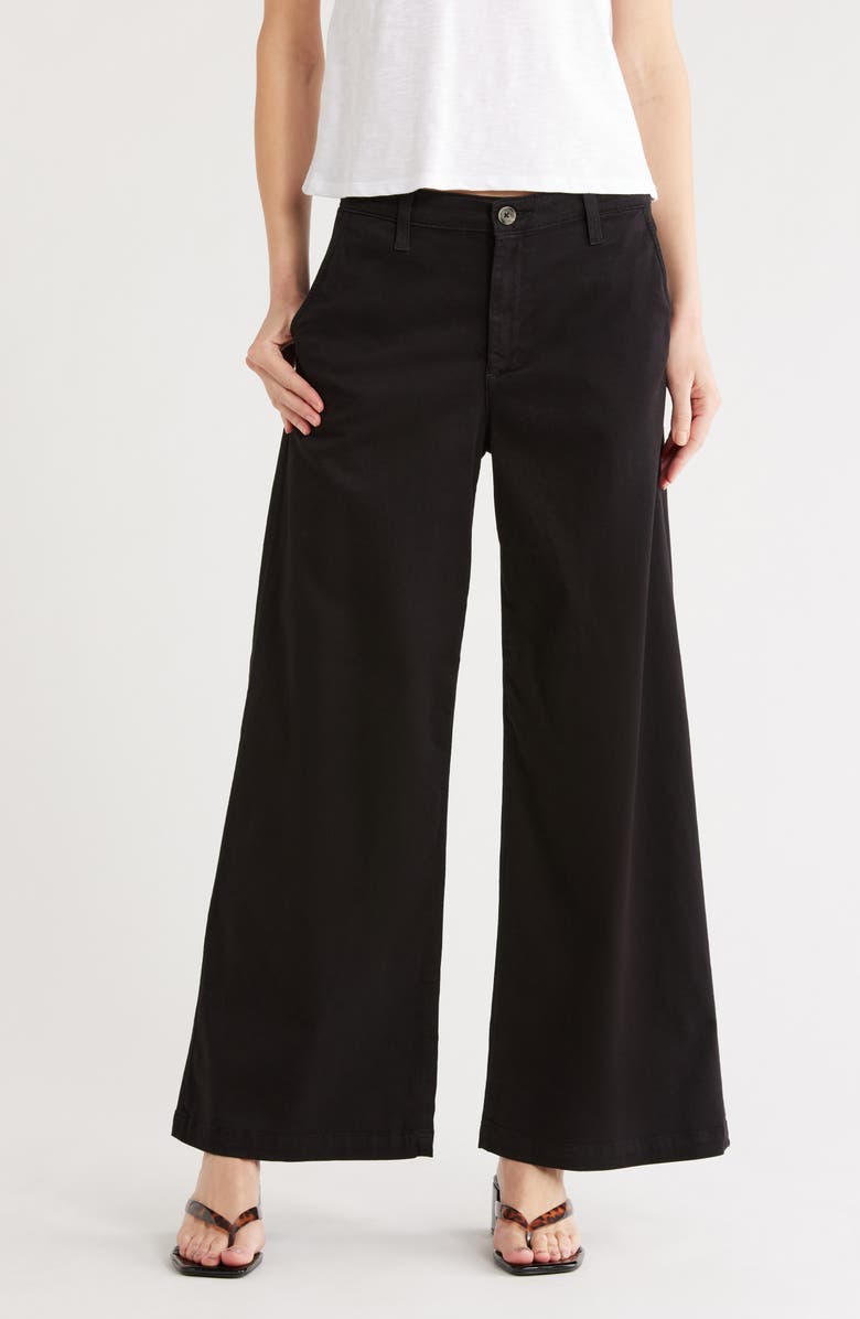 AG Caden High Waist Wide Leg Pants, Main, color, True Black