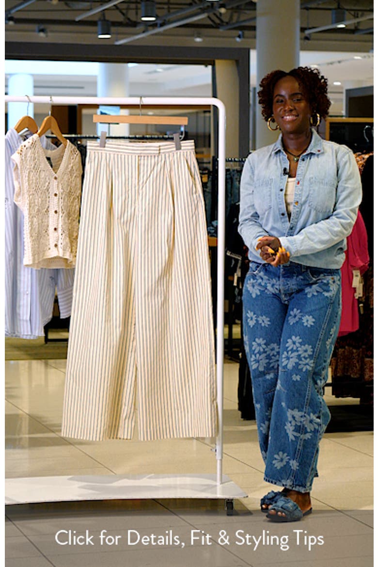 Stripe Pleat Straight Leg Pants video