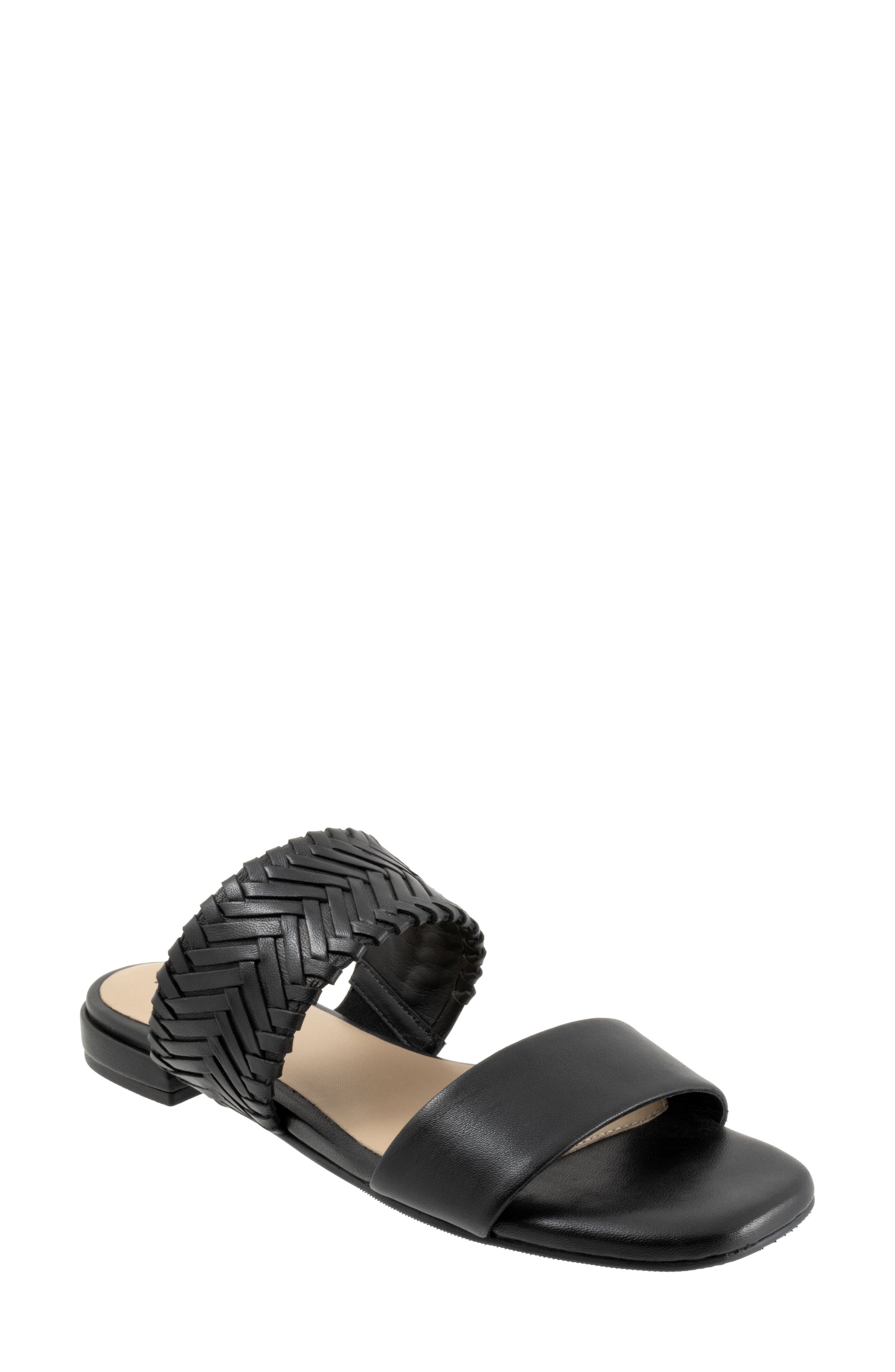 Trotters Nalane Slide Sandal, Main, color, Black