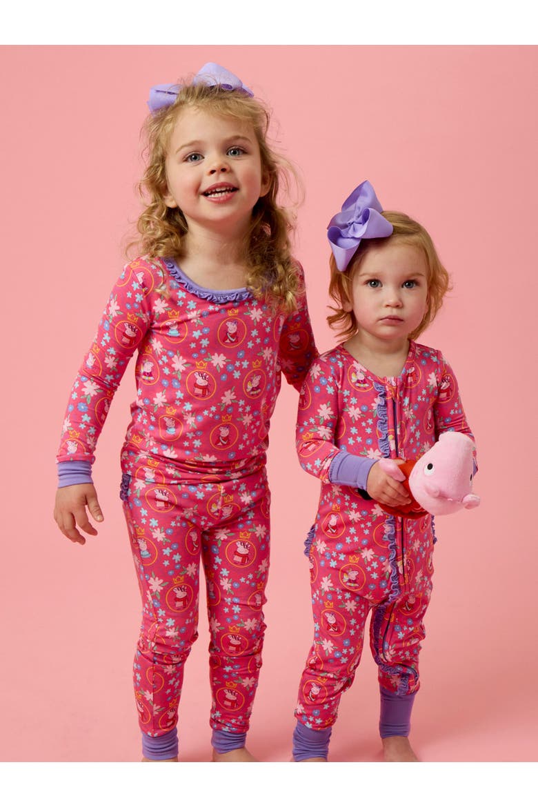 Peppa Pig Ruffle Long Sleeve Pajama Set, Viscose, Alternate, color, Dress Up Peppa Pig