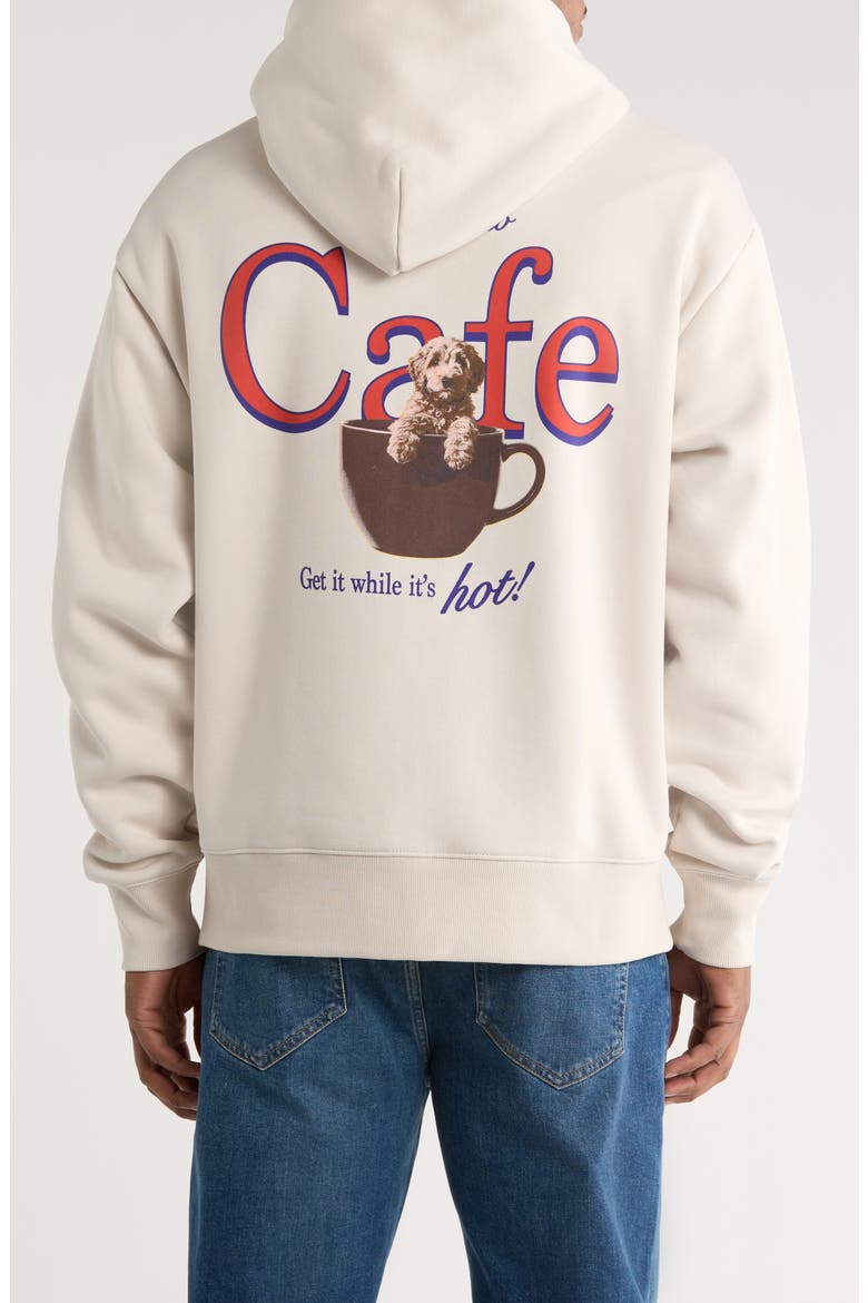 Maple Café Cotton Zip Hoodie, Alternate, color, CREAM