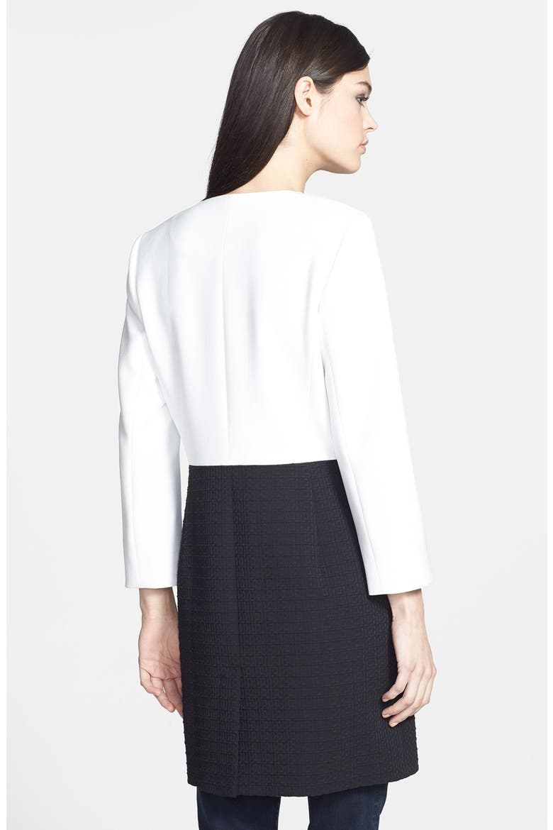 'Royale Jacquard' Two-Tone Topper, Alternate, color, BLACK- CREAM CLOUD