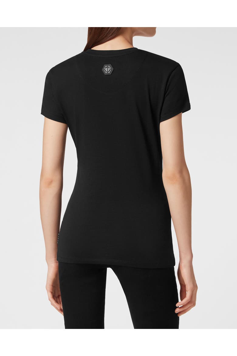 T-Shirt Round Neck Women, Alternate, color, black