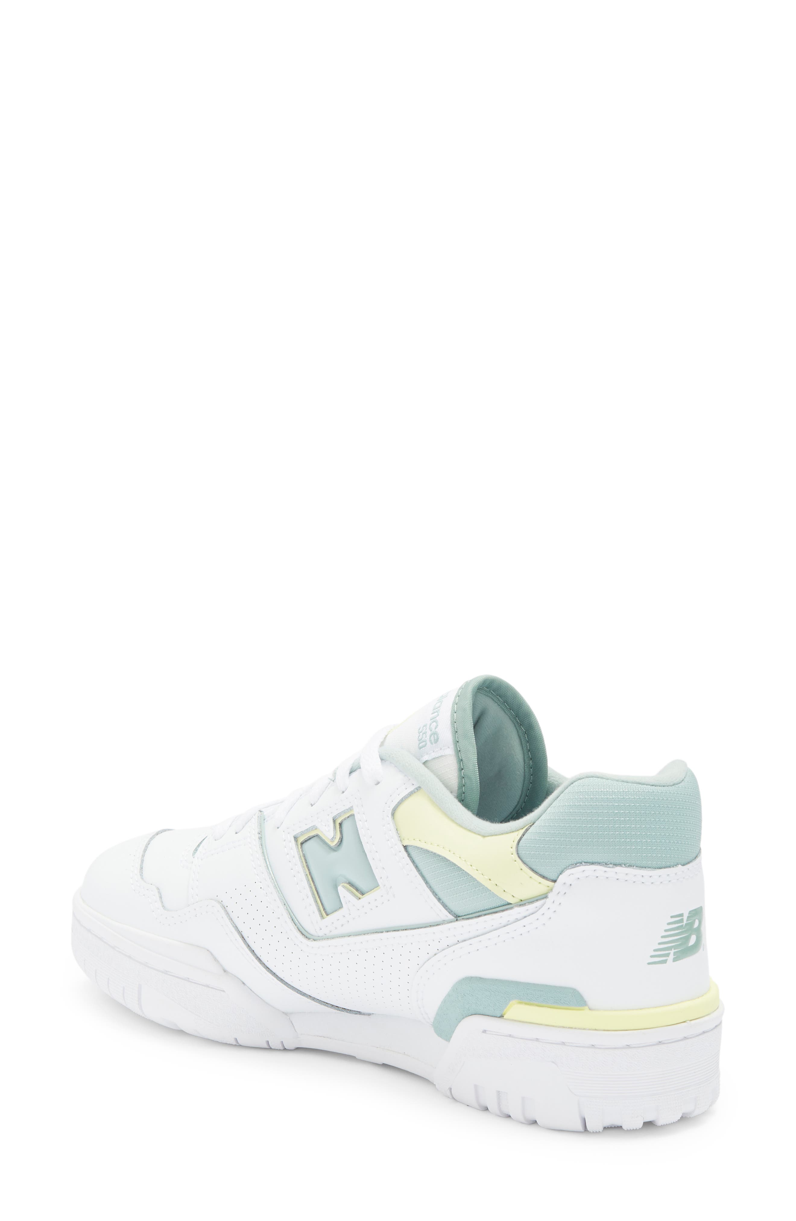 New Balance 550 Basketball Sneaker, Alternate, color, White/ Saltmarsh