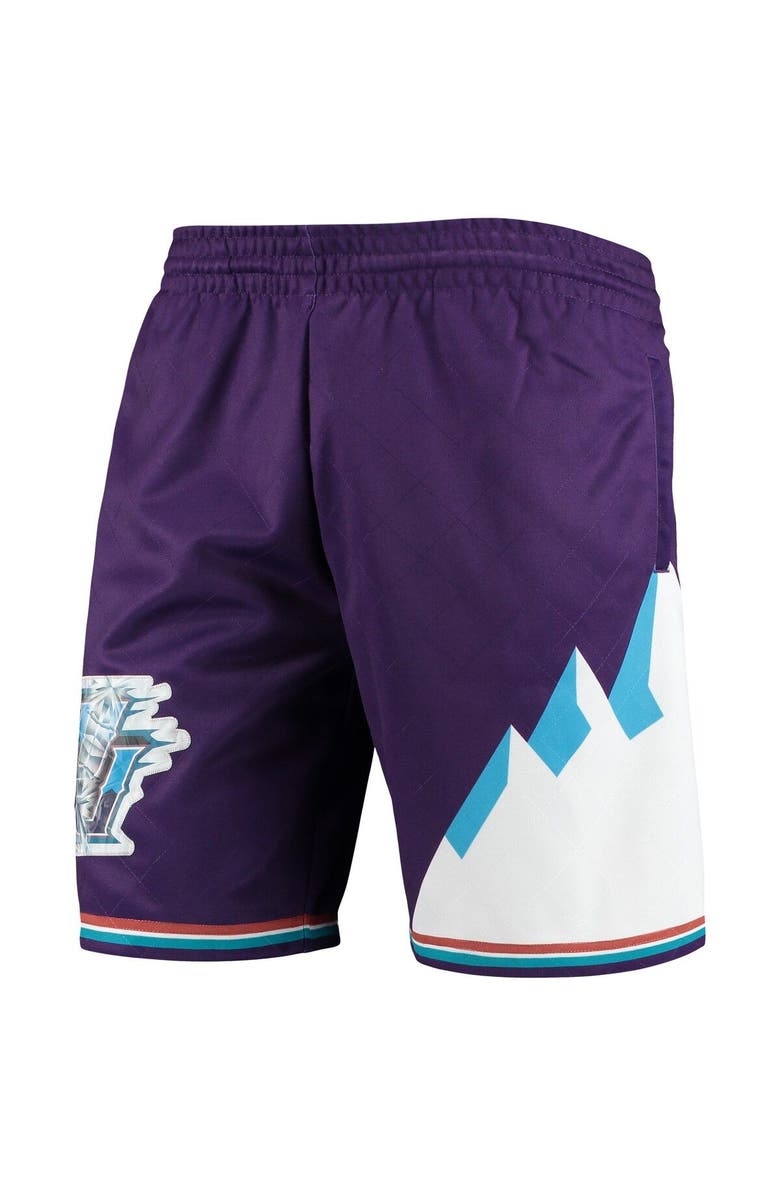 Mitchell & Ness Men's Mitchell & Ness Purple Utah Jazz 1996 Hardwood Classics 75th Anniversary Swingman Shorts, Alternate, color, Purple
