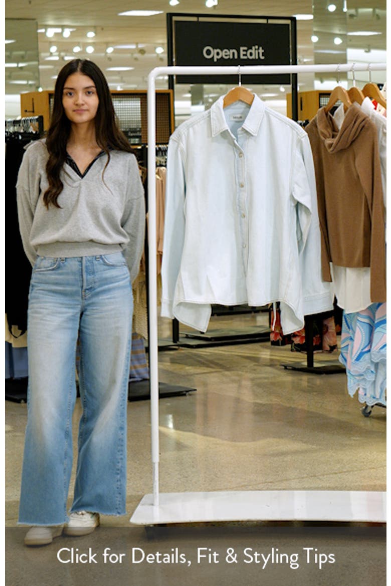 Theo Flutter Denim Shirt video