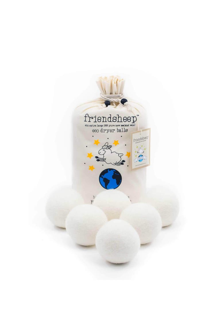 Wool Dryer Balls XL Set of 6, Main, color, Creamy White