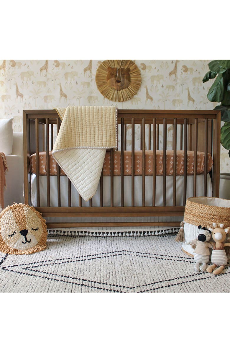 CRANE BABY Quilted Cotton Baby Blanket, Alternate, color, Tan/ White