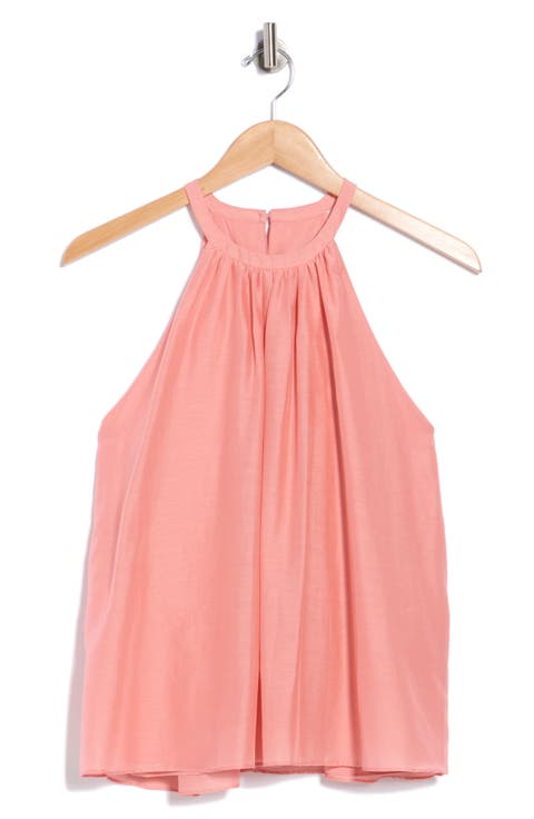Erna Halter Neck Cotton & Silk Shell