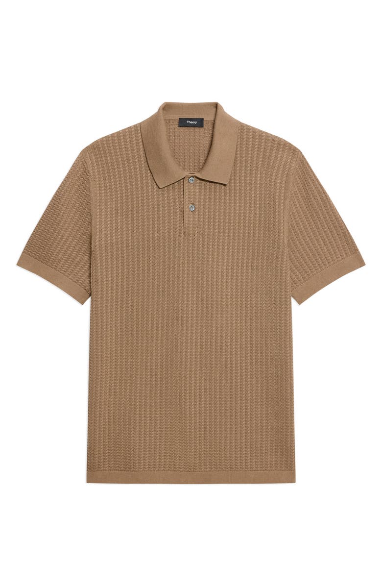 Theory Tactile Cotton Polo, Alternate, color, Fresh Khaki - 2Qh
