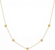 MADE BY MARY Cubic Zirconia Birthstone Flower Station Necklace