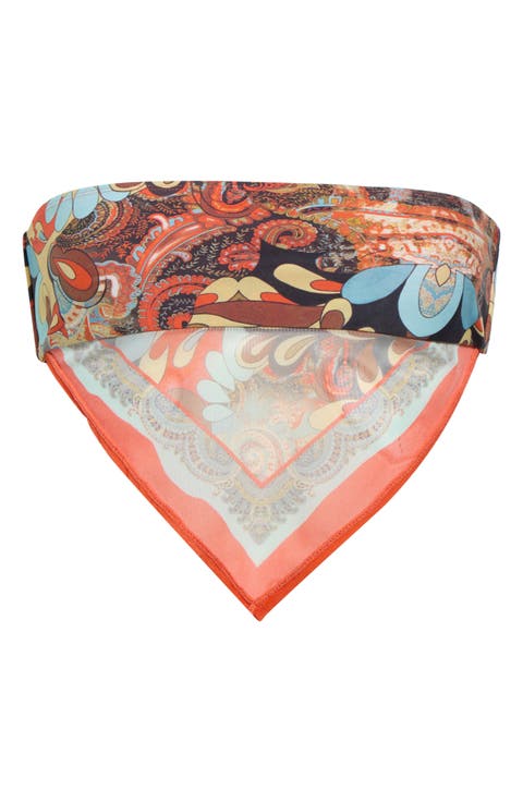 Scarf Print Bikini Top