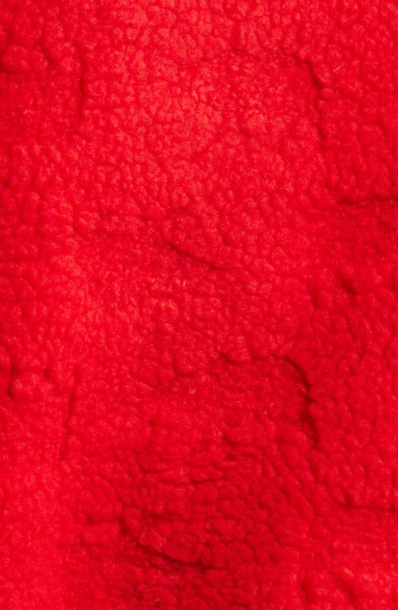 Free People Cozy Up Textured Fleece Cardigan, Alternate, color, High Risk Red