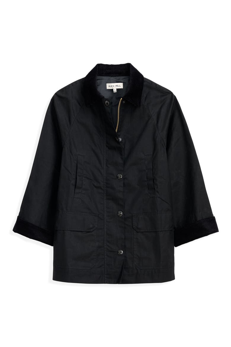 Madison Waxed Cotton Jacket, Alternate, color, BLACK