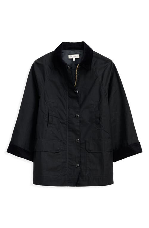 Alex Mill Madison Waxed Cotton Jacket In Black
