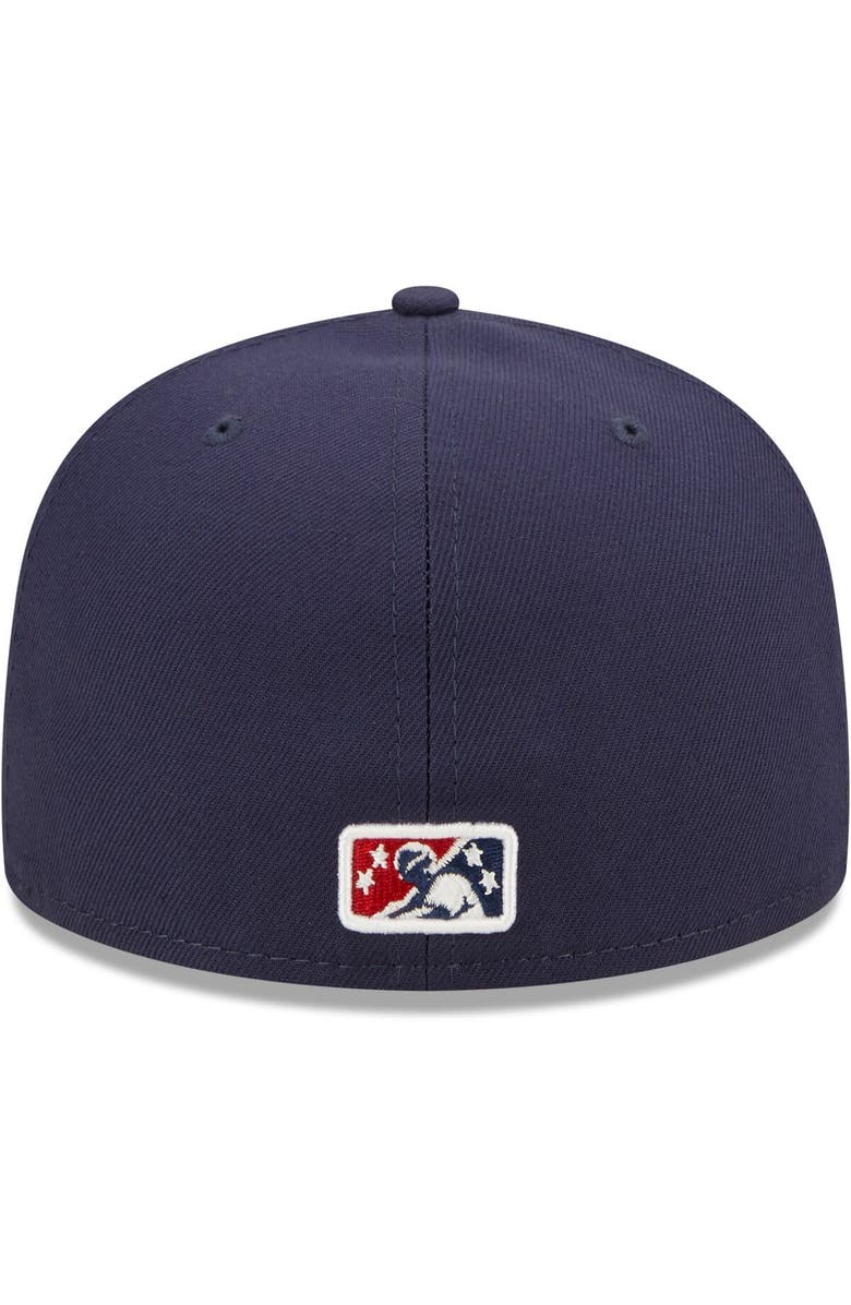 New Era Men's New Era Navy Round Rock Express Authentic Collection Team Home 59FIFTY Fitted Hat, Alternate, color, Navy