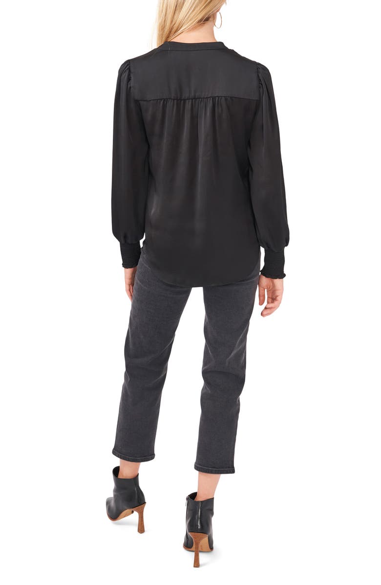 Vince Camuto Smock Cuff Rumpled Satin Blouse, Alternate, color, 