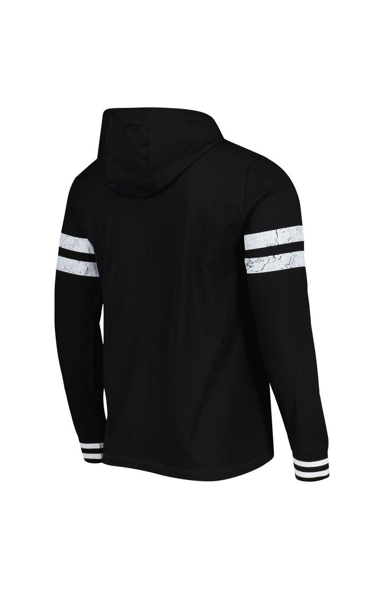 STARTER Men's Starter Black Vegas Golden Knights Offense Long Sleeve Hoodie T-Shirt, Alternate, color, 