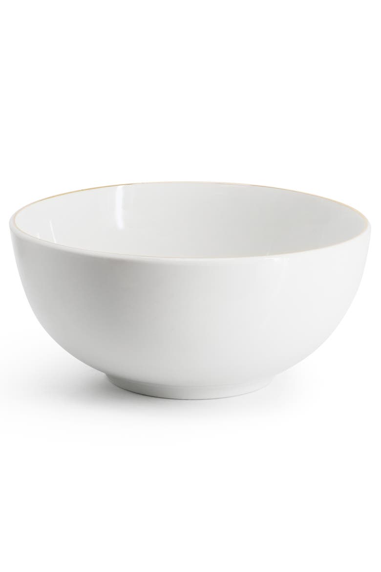 Ogalla 8 Piece Fine Ceramic 6 Inch 22 Ounce Cereal Bowl Set, Alternate, color, White