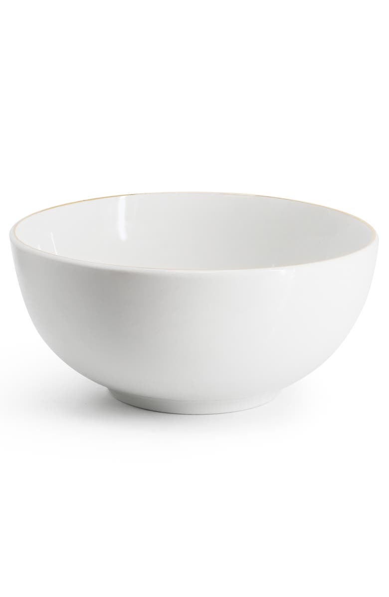 Gibson Home Ogalla 8 Piece Fine Ceramic 6 Inch 22 Ounce Cereal Bowl Set, Alternate, color, White