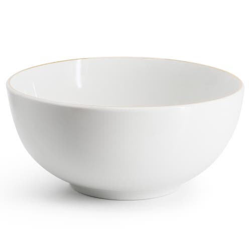 Gibson Home Ogalla 8 Piece Fine Ceramic 6 Inch 22 Ounce Cereal Bowl Set In White