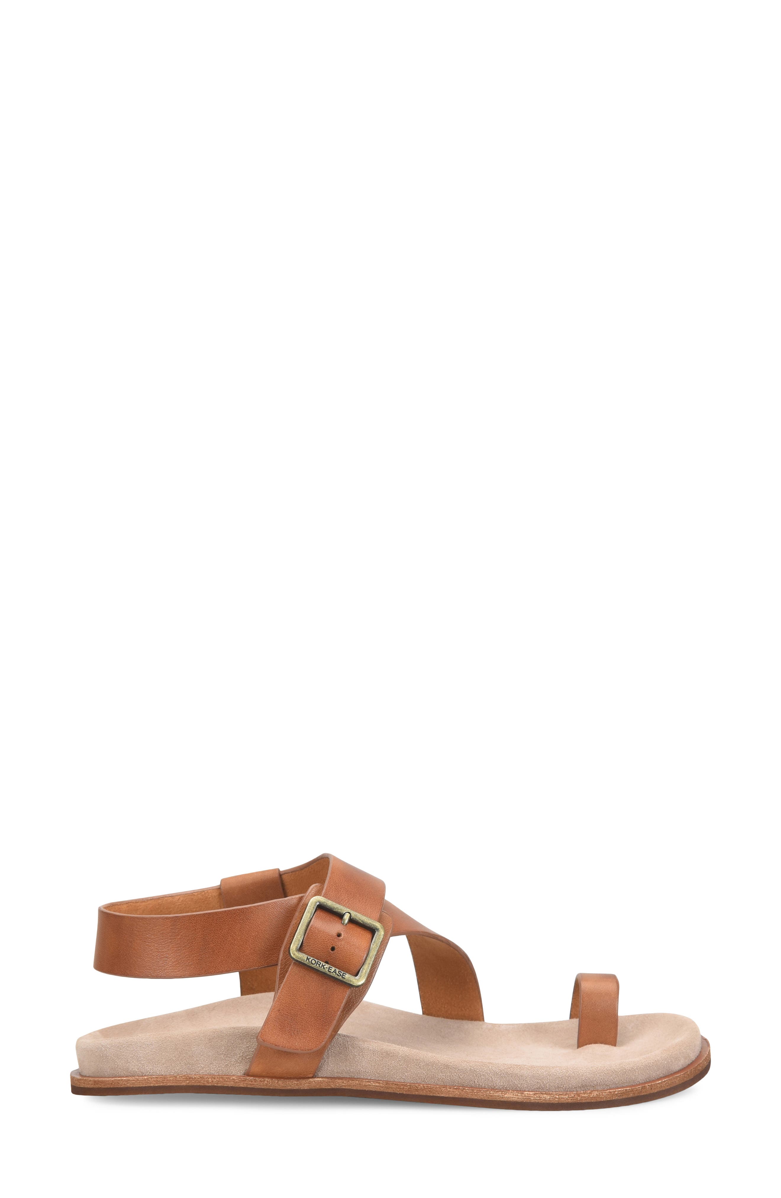 Anya Toe Loop Sandal, Alternate, color, DARK TAN LEATHER