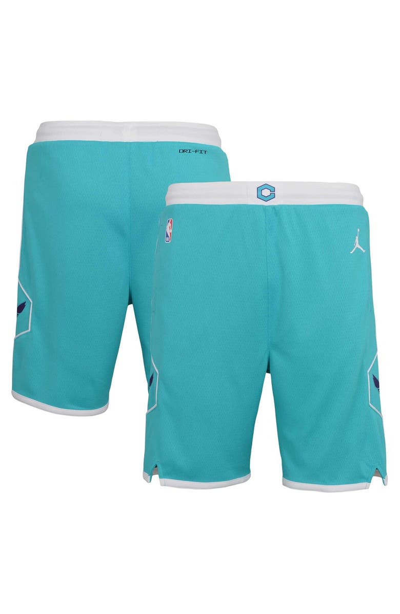 Jordan Brand Youth Jordan Brand Teal Charlotte Hornets 2020/21 Icon Edition Swingman Shorts, Alternate, color, 