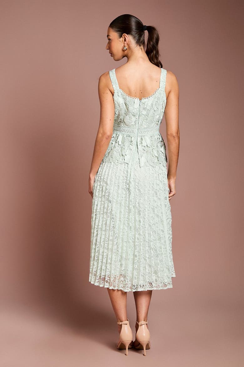 Lace Peplum Midi Dress, Alternate, color, Sage