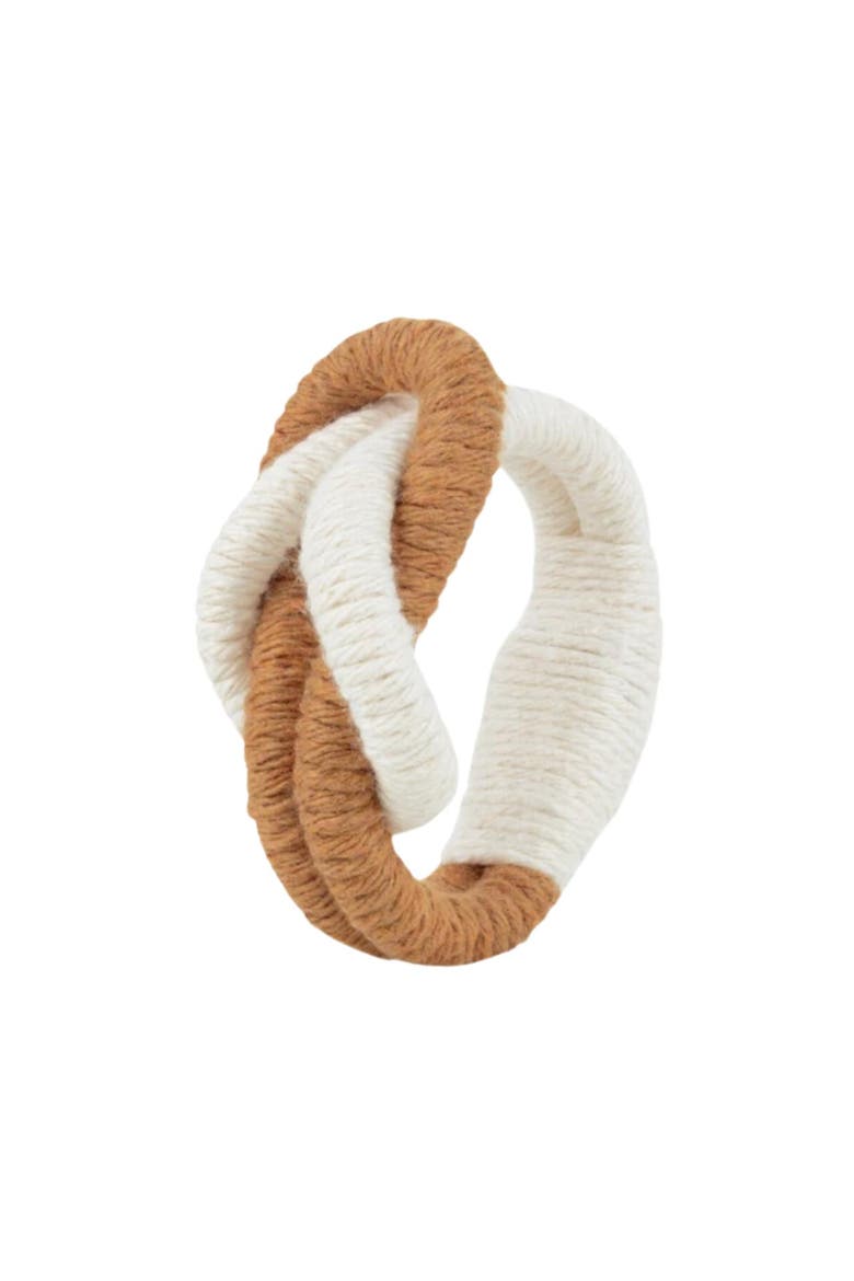 Double Braided Napkin Ring, Alternate, color, Brown