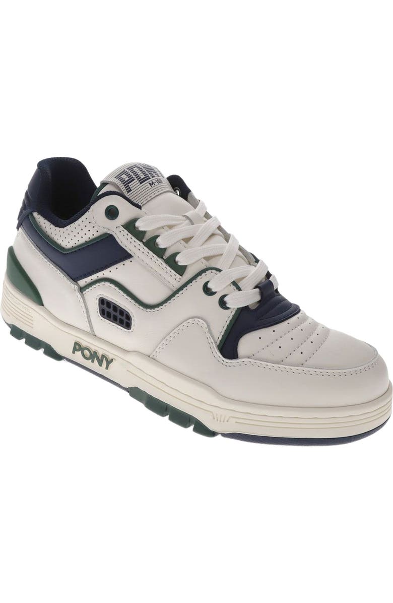 PONY M100 Low Archive Sneakers, Main, color, Snow White/Navy/Green