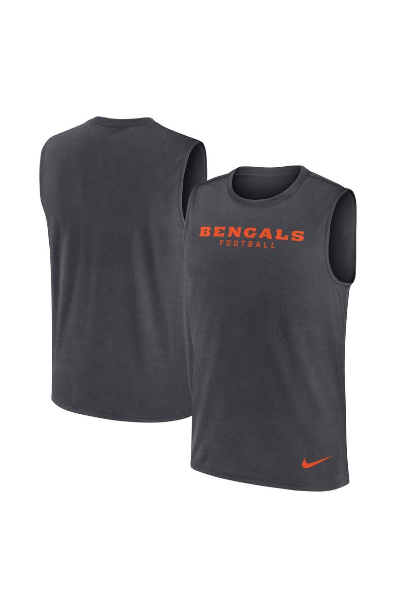 Nike Men's Nike Charcoal Cincinnati Bengals Primetime Legend Performance Muscle Tank Top, Main, color, 