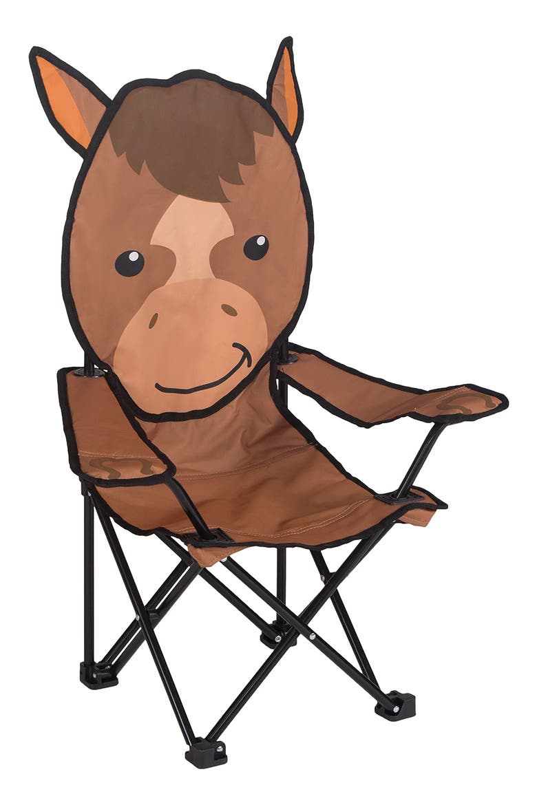 Hudson the Horse Camping Chair, Alternate, color, BROWN