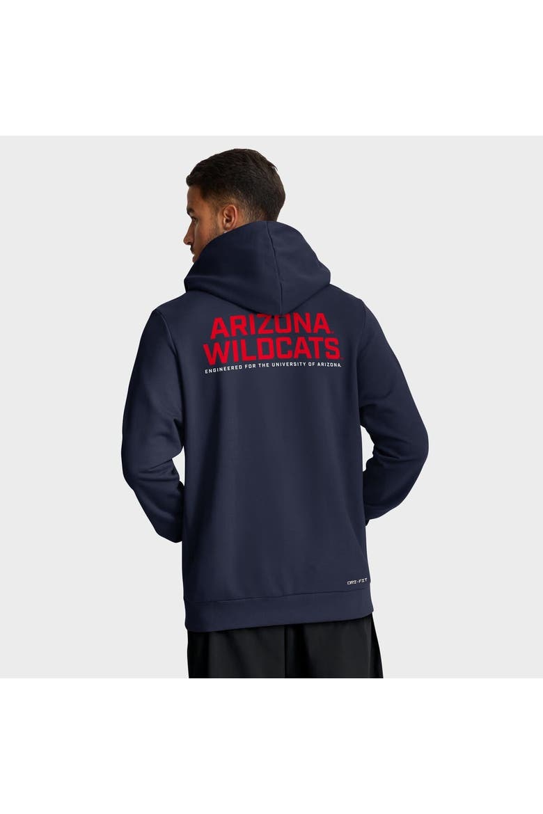 Men's Nike Navy Arizona Wildcats 2025 Sideline Standard Issue Dri-FIT Full-Zip Hoodie, Alternate, color, Navy