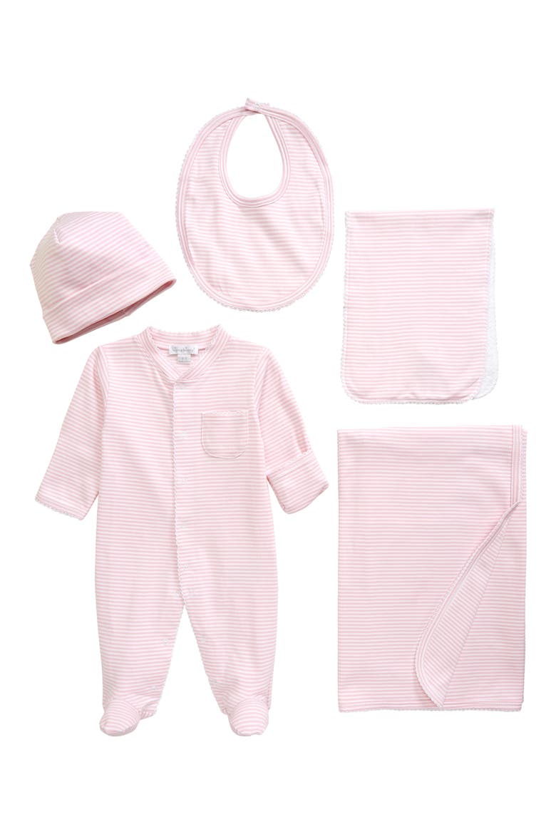Simple Stripes 5-Piece Set, Main, color, PINK