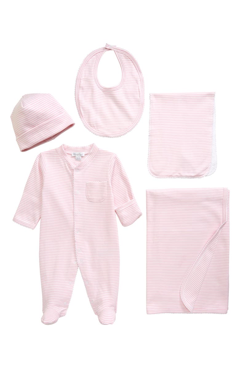 Kissy Kissy Simple Stripes 5-Piece Set, Main, color, Pink