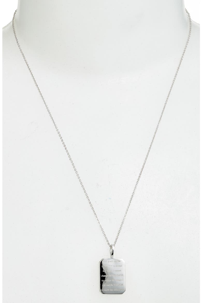 Serenity Prayer Necklace, Alternate, color, SILVER